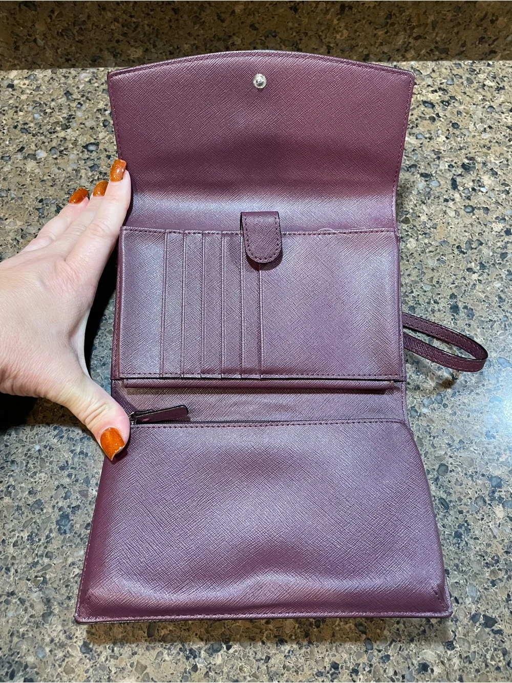 Kate Spade New York Laurel Way Winni Chocolate Cherry Crossbody Wallet Bag